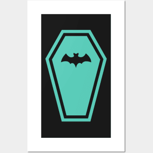 Mint Pastelgoth Vampire Bat Coffin Posters and Art